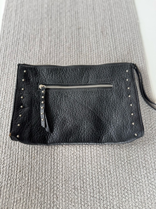 Mossimo Supply Co. Handbags - Vintage Y2K Mossimo Black Studded Faux Leather Large Clutch Purse